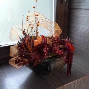 Decorațiune de sezon,cu licheni și plante stabilizate/35x35 cm