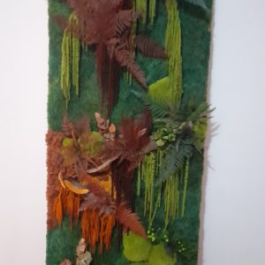 Panou cu licheni, mușchi și plante stabilizate-personalizat-60x1.80cm